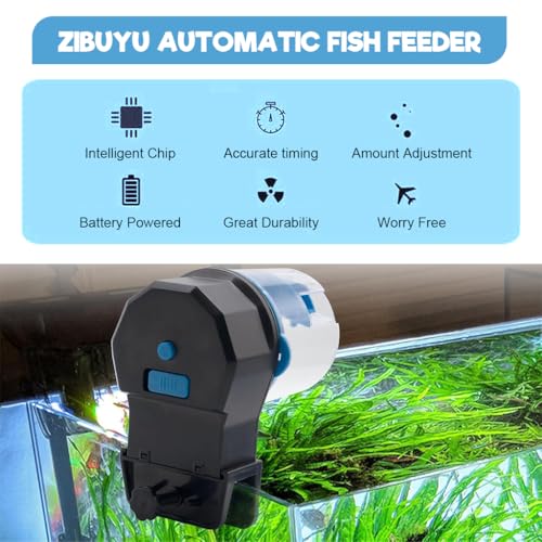 Zibuyu Automatic Fish Feeder for Aquarium, Timer, Adjustable Portions - Image 5