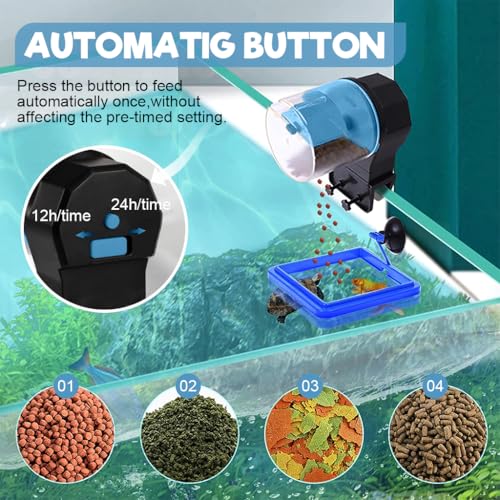 Zibuyu Automatic Fish Feeder for Aquarium, Timer, Adjustable Portions - Image 7