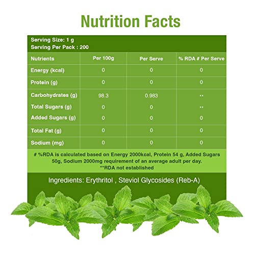Stevi0cal Sugar Free Stevia Powder Jar | 200g | 0 Calories Sweetener - Image 3