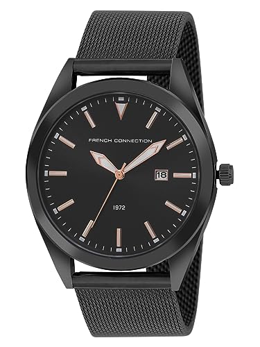 French Connection Marshal Black Round Analog Watch for Men - FCN00059E - Image 3