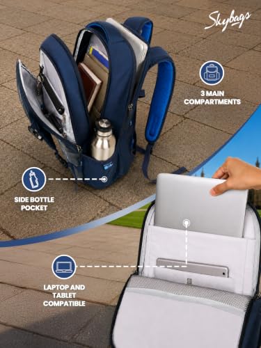 Skybags Xelius Pro 32L Laptop Backpack (15.6"), 3 Compartments - Image 3