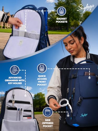 Skybags Xelius Pro 32L Laptop Backpack (15.6"), 3 Compartments - Image 4