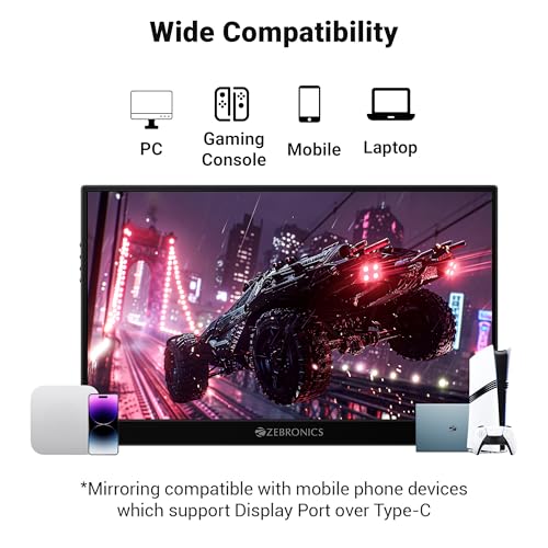Zebronics 15.6” Portable Monitor, FHD