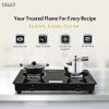 CELLO Regal 2 Burner Black Gas Cooktop,Toughened Glass, ISI Certi - Image 3