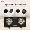 CELLO Regal 2 Burner Black Gas Cooktop,Toughened Glass, ISI Certi - Image 4