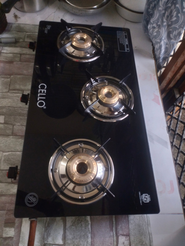 CELLO Regal 2 Burner Black Gas Cooktop,Toughened Glass, ISI Certi - Image 9