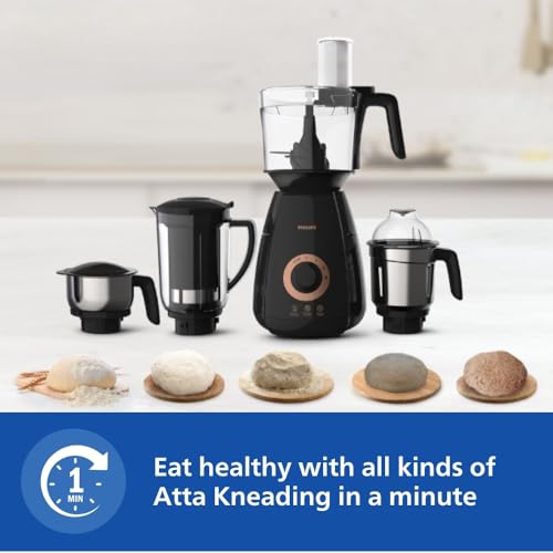 Philips Stainless Steel Mixer Grinder HL7707/01, 750W, 4 Jars - Image 3