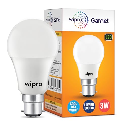 wipro 3W Led Cool Day Light Bulb (Garnet, B22D)