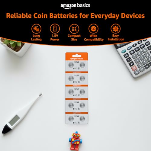 Amazon Basics Long-Lasting LR44 Alkaline