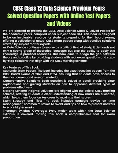 CBSE Class 12 Data Science