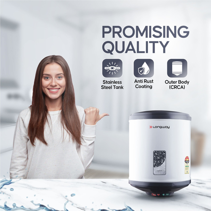 Longway 10 L Storage Water Geyser 5 Star BEE Energy Rating | SS T - Image 5