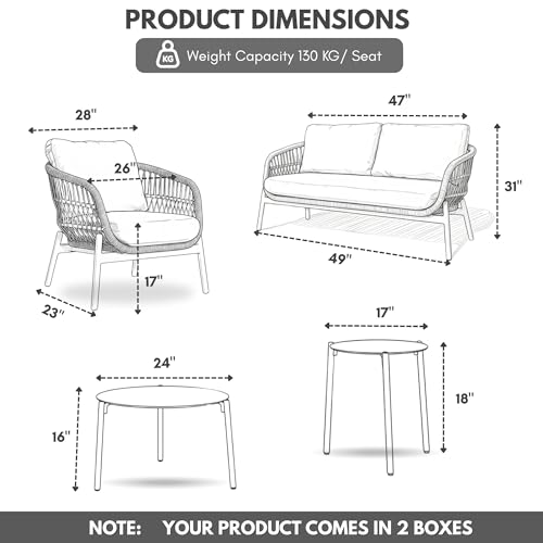 DEVOKO Nova 4 Seater Outdoor