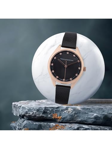 French Connection Lune Black Oval Dial Womens Analogue Watch FCK4BM - Image 3