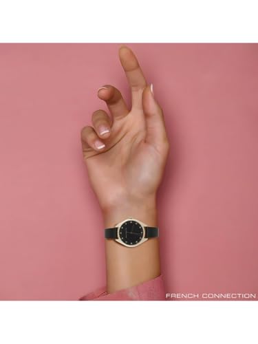 French Connection Lune Black Oval Dial Womens Analogue Watch FCK4BM - Image 4