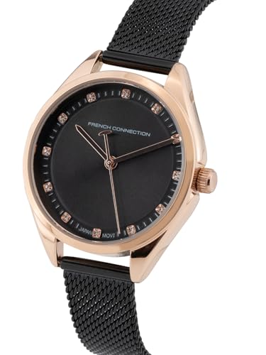 French Connection Lune Black Oval Dial Womens Analogue Watch FCK4BM - Image 6