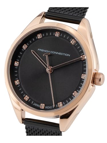 French Connection Lune Black Oval Dial Womens Analogue Watch FCK4BM - Image 7