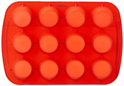 Amazon Brand - Solimo 12 Cavity Silicone Baking Tray, Red - Image 5