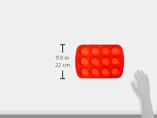 Amazon Brand - Solimo 12 Cavity Silicone Baking Tray, Red - Image 6