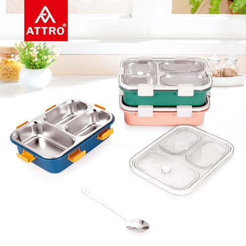 ATTRO Bento 3 Compartment Stainless