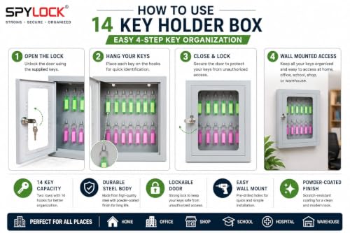 Metal Keyholder Box 14 Key