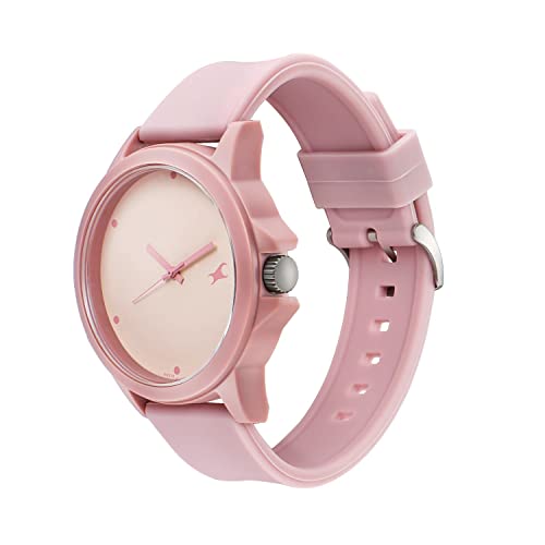 Fastrack Tees Quartz Analog Pink