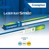 Crompton Laser Ray Smile 20W 20 W 121 cm Tube Light (White, Pack - Image 5