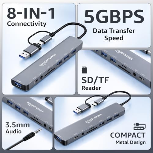 Amazon Basics 8-in-1 USB Hub
