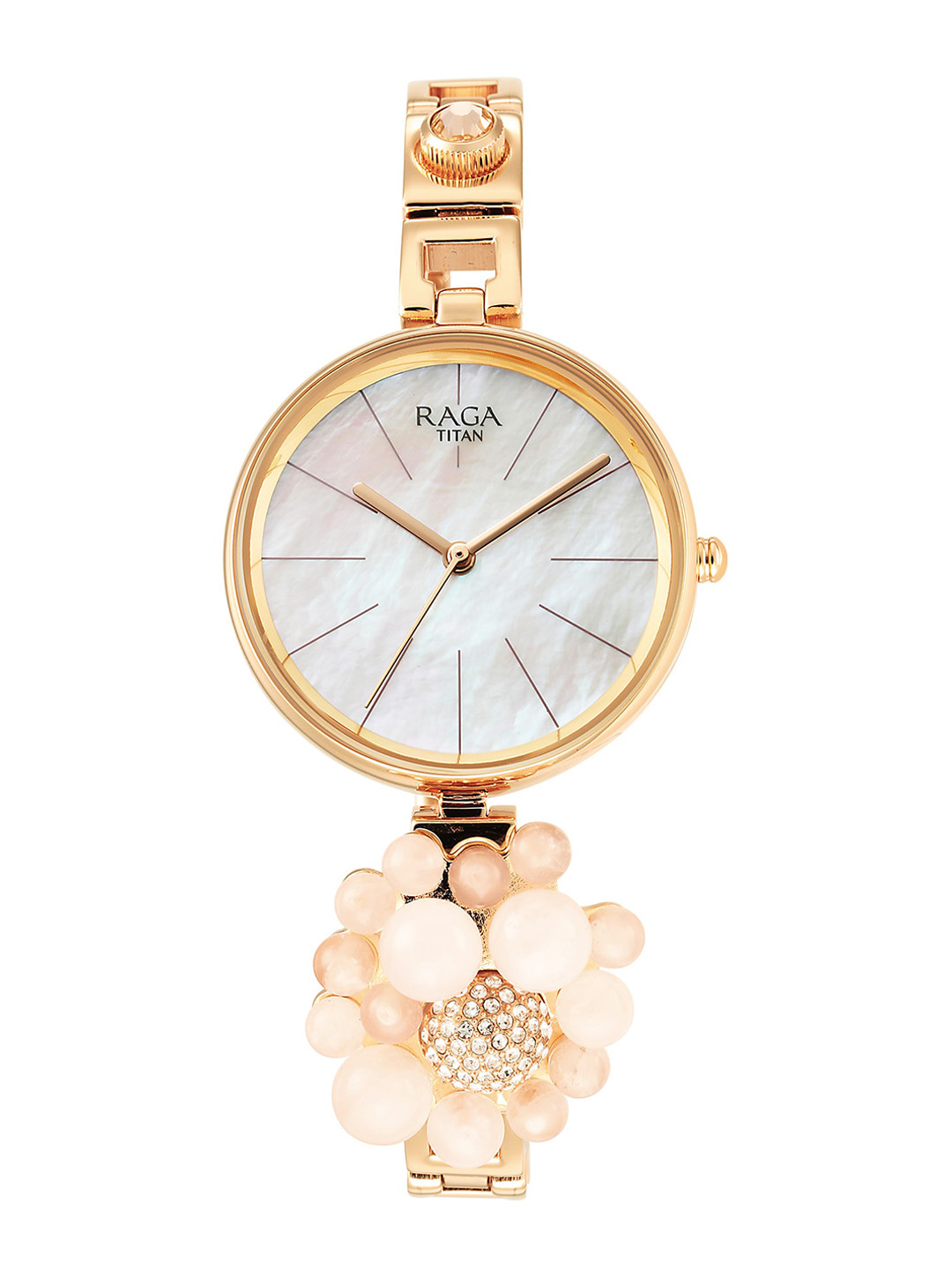 Titan Raga Women White Brass
