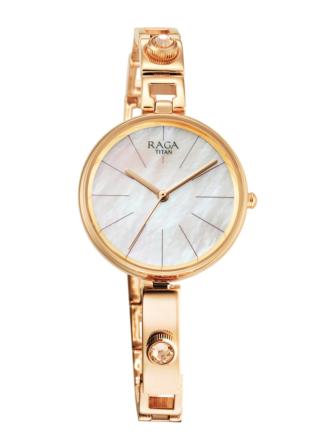 Titan Raga Women White Brass