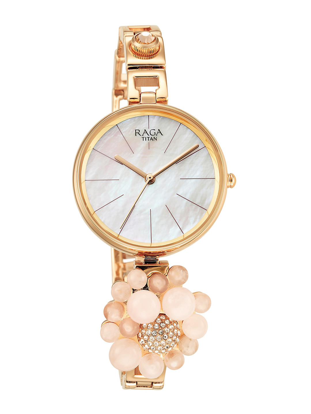 Titan Raga Women White Brass