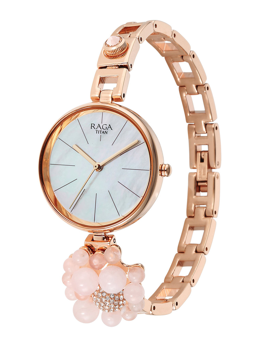 Titan Raga Women White Brass