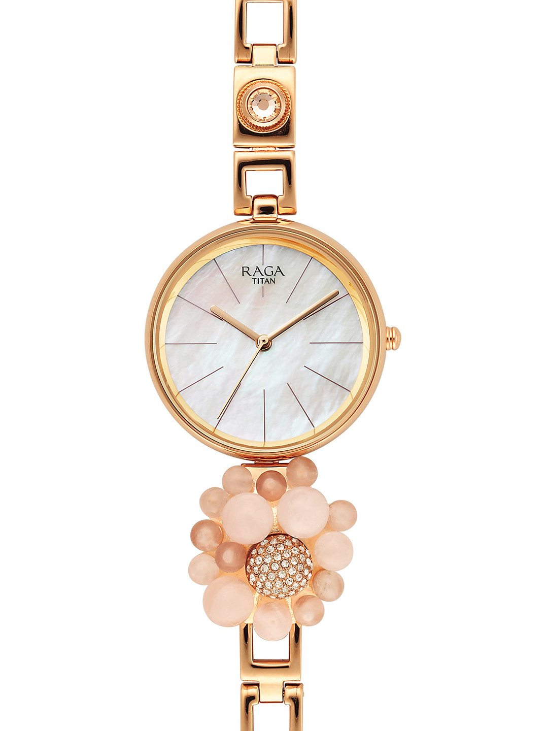 Titan Raga Women White Brass