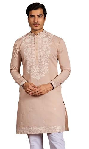 Kalaanj Men's Embroidered Silk Kurta || Only Kurta (05-MK)