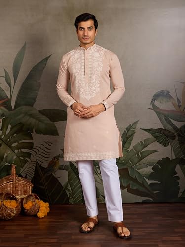 Kalaanj Men's Embroidered Silk Kurta || Only Kurta (05-MK) - Image 2
