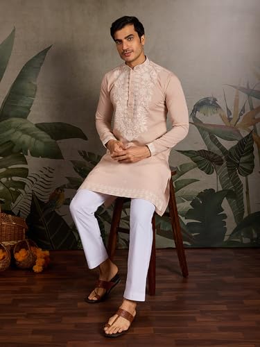 Kalaanj Men's Embroidered Silk Kurta || Only Kurta (05-MK) - Image 5