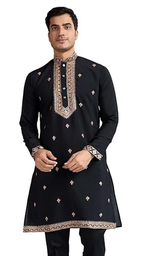 Kalaanj Men's Embroidered Silk Kurta || Only Kurta (01-MK)