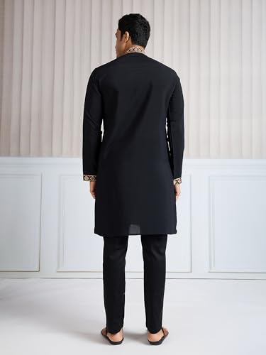 Kalaanj Men's Embroidered Silk Kurta || Only Kurta (01-MK) - Image 4