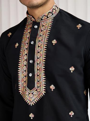 Kalaanj Men's Embroidered Silk Kurta || Only Kurta (01-MK) - Image 7