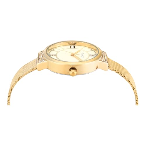 TIMEX Champagne Round Dial Analog Women's Watch - TWEL22401 - Image 3