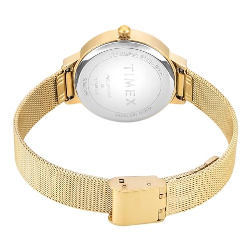 TIMEX Champagne Round Dial Analog Women's Watch - TWEL22401 - Image 4
