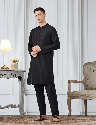 Amazon Brand - Symbol Men Festive Solid Long Kurta (Regular Fit) - Image 3