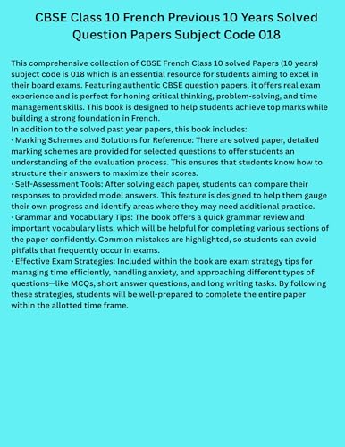 CBSE Class 10 French Previous