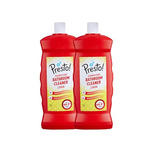 Amazon Brand - Presto! Bathroom Cleaner - 1 L (Lemon, Pack of 2)