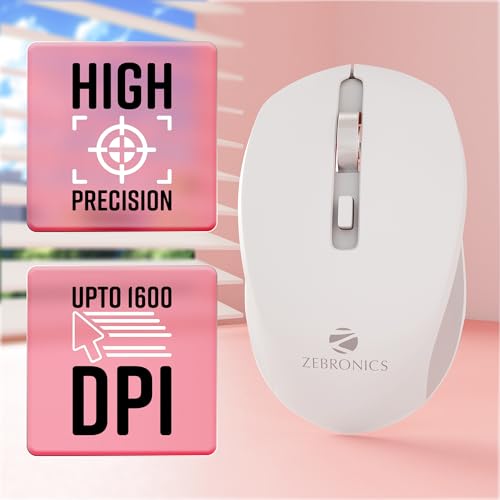 ZEBRONICS Zeb-Jaguar Wireless Mouse, 2.4GHz