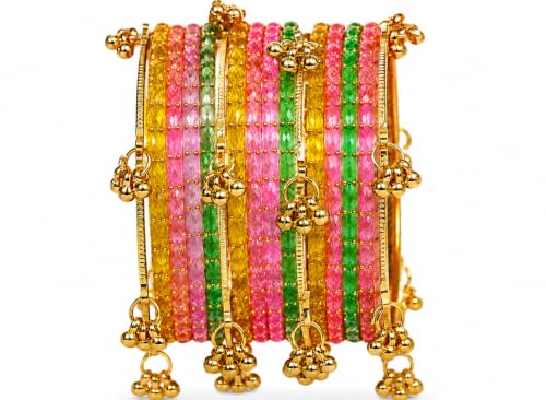 Kashmiri Ghungroo Glass Bangle Set