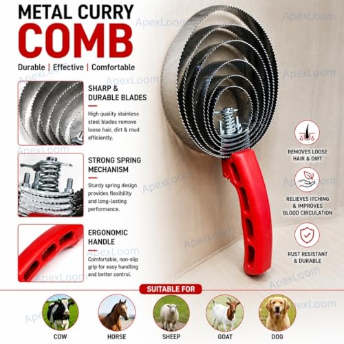 Cow Curry Comb Brush