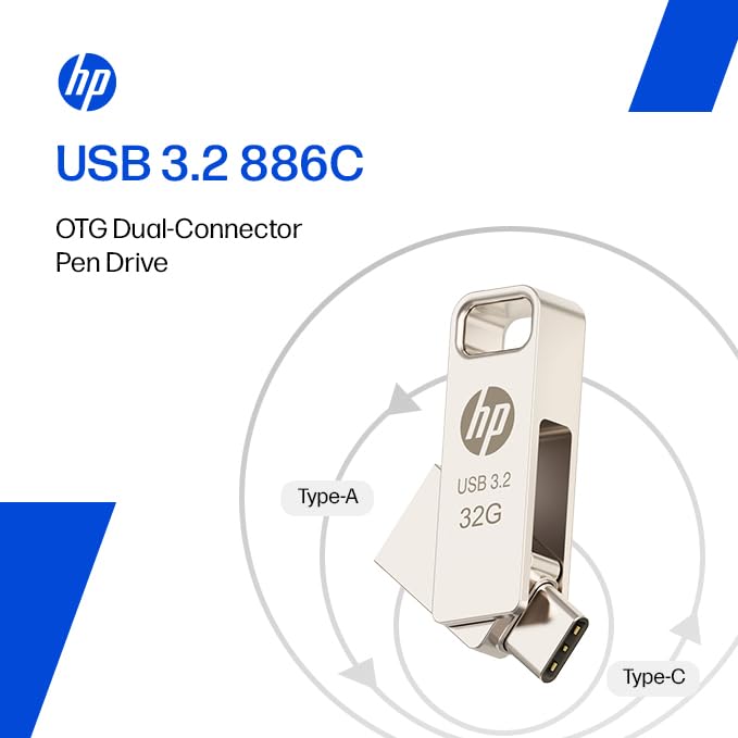 HP 886C 32GB OTG Flash Drive 3.2 (Gold) - Image 5