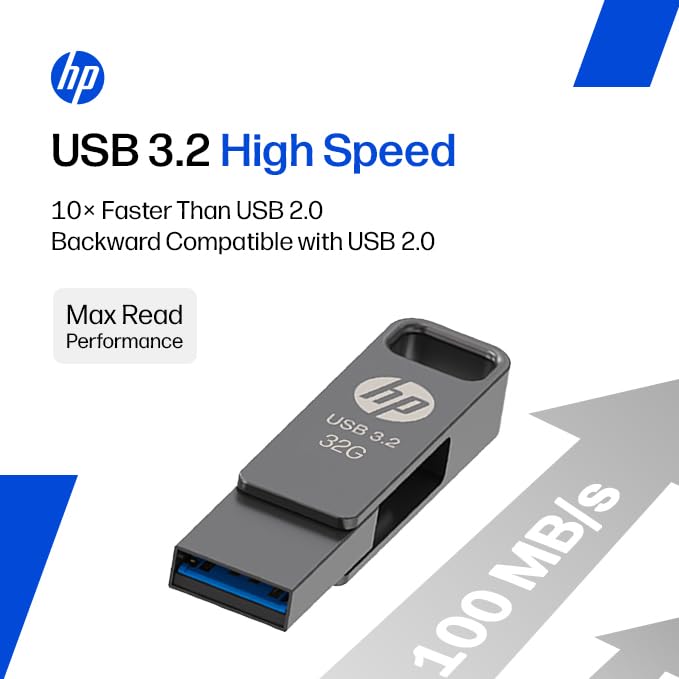 HP 886C 32GB OTG Flash Drive 3.2 (Gold) - Image 6