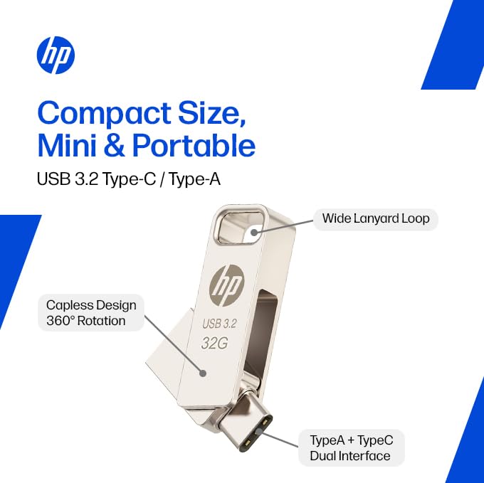 HP 886C 32GB OTG Flash Drive 3.2 (Gold) - Image 7