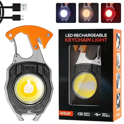 KLIFFOO Keychain LED Flashlights, Rechargeable